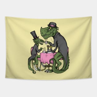 Jurassic Tea Party Tapestry