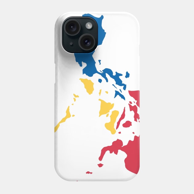 Philippines Filipino Map Sun and Stars Flag by AiReal Apparel Phone Case by airealapparel