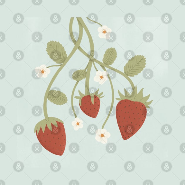 Strawberries by Happy Mouse Studio