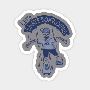 skateboard skeleton III Magnet