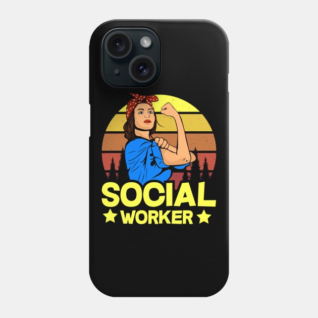Social Worker Female Vintage Strong Women Gift Phone Case by 2blackcherries