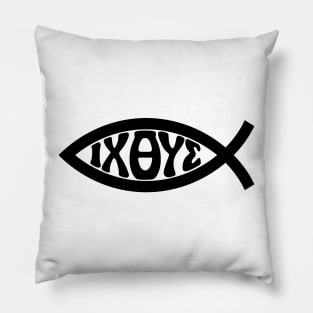 IXTUS - fish, an ancient sign of the early Christians Pillow