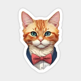 Fancy Cat with Bowtie no.20 Magnet