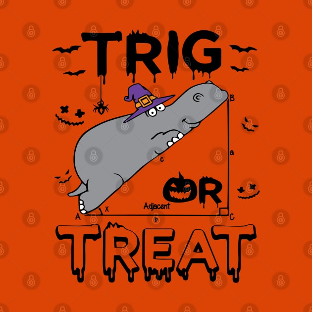 Halloween Trig or Treat Hippo by PixelDot Gra.FX Collection