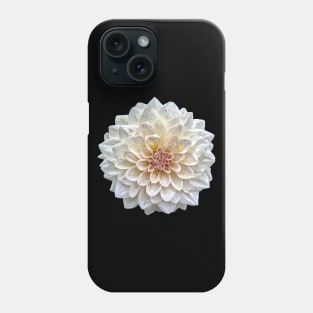 Pretty white Dahlia Botanical Bee Flower Annual Garden Phone Case