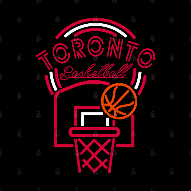 Neon Toronto Basketball by MulletHappens
