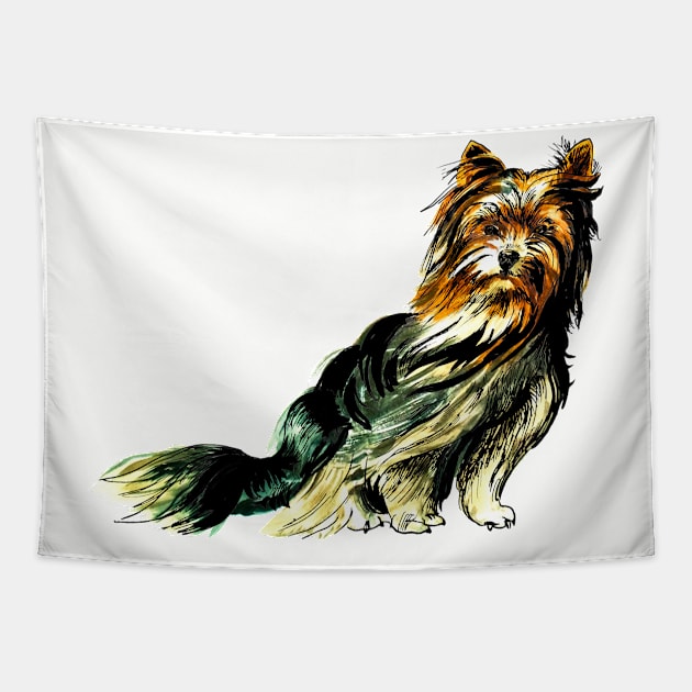 Yorkshire Terrier Tapestry by VicaVeresk