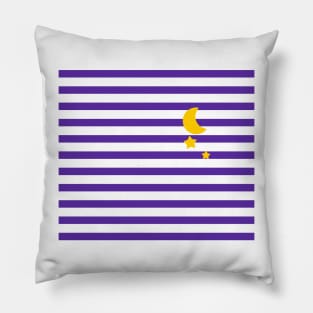 Moon and Stars stripe pattern Pillow