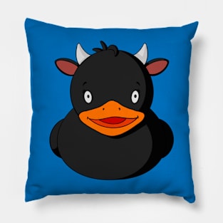 Black Bull Rubber Duck Pillow