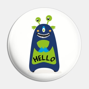 Little monster says hello Pin