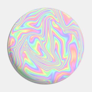 Rainbow Pastel Paint Pour Pattern Pin