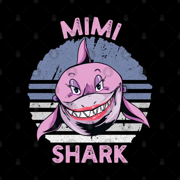 Mimi Shark Doo Doo Doo Super Cute Mothers day Gift by Vixel Art