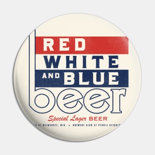 Red White & Blue Lager Defunct Lager Beer Pin