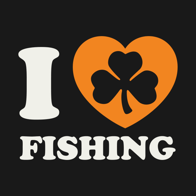 Irish Fisherman St Patricks Day Fishing Irish Pride Shamrock Heart by PodDesignShop