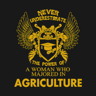 Agriculture Shirt The Power of Woman Majored In Agriculture T-Shirt