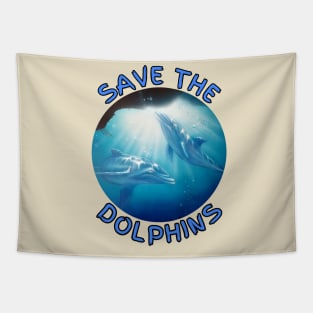 Save the Dolphins dolphin Tapestry