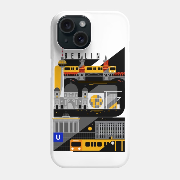 Berlin at Night Phone Case by Lab7115