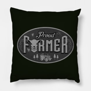 Proud Farmer Vintage Pillow