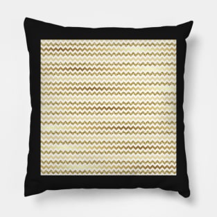 Chevron Gold Zigzag Pillow