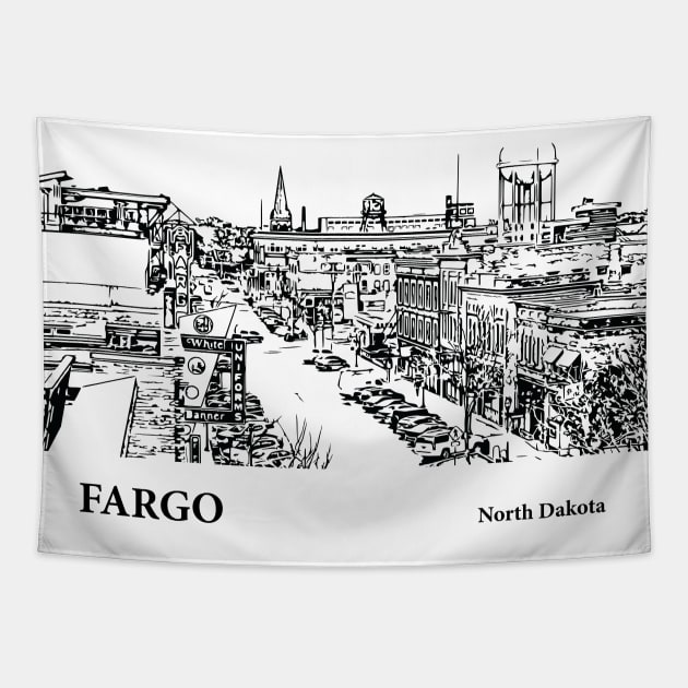 Fargo North Dakota Tapestry by Lakeric