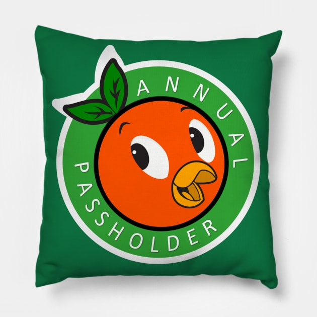 Orange Bird Annual Passholder Pillow by EnchantedTikiTees