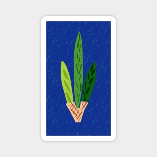 Lulav Dark Blue Print Magnet