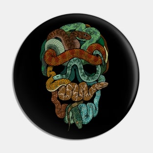 Snake Skull (Rust) Pin