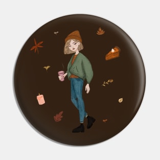 Autumn girl Pin