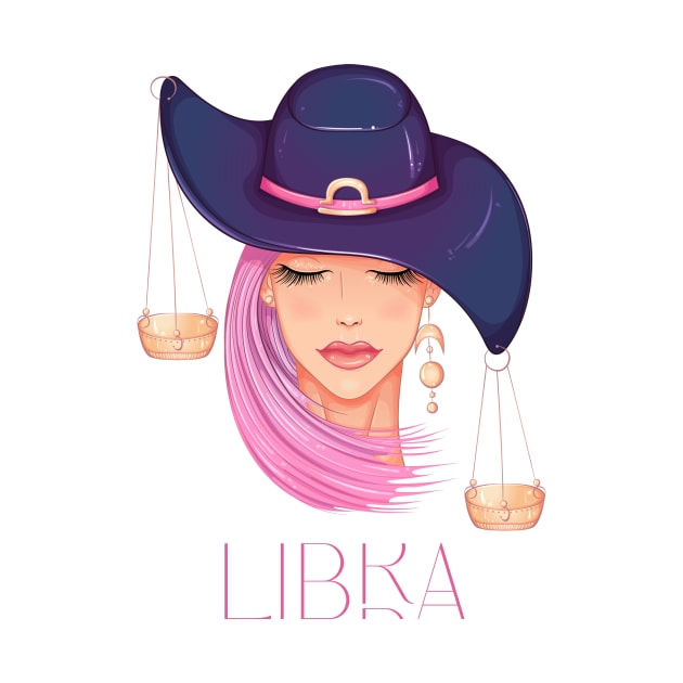 Libra Zodiac Sign Beautiful Girl by Violete Designs