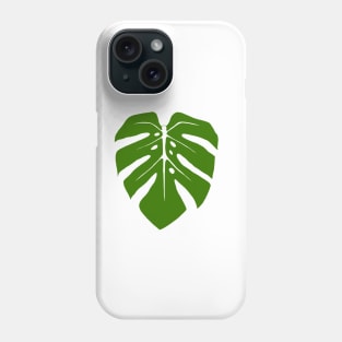 Khaki Green Monstera Leaf Phone Case