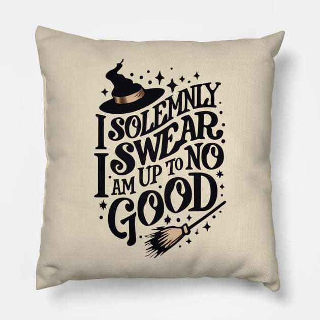 I Solemnly Swear That I Am Up to No Good - Wizard Pillow by Fenay-Designs