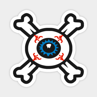 Eye-ball & Cross-bones by Brian Benson Magnet