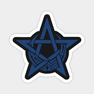 Blue Celtic Pentacle | Pentagram | Celtic Moon Magnet