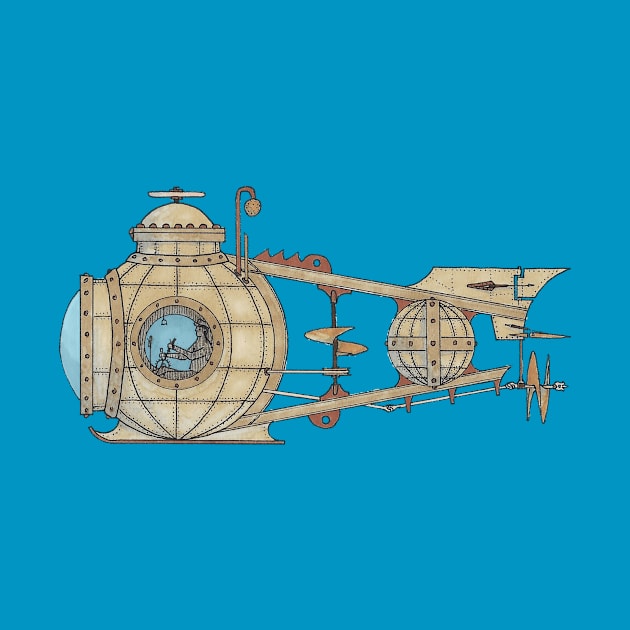 Steampunk Submarine by NathanLeber