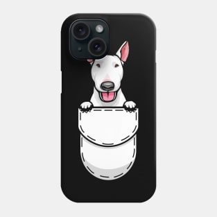 Funny Bull Terrier Pocket Dog Phone Case