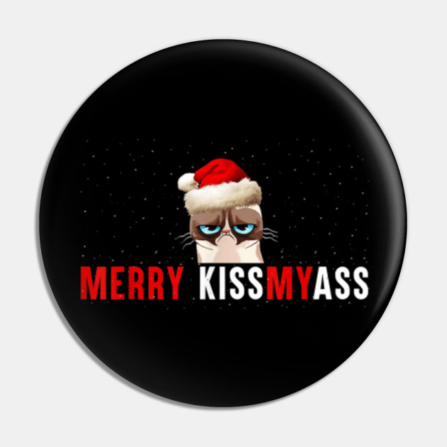 Merry Kissmyass Cute Grumpy Cats Meowy Kitty Christmas Merry