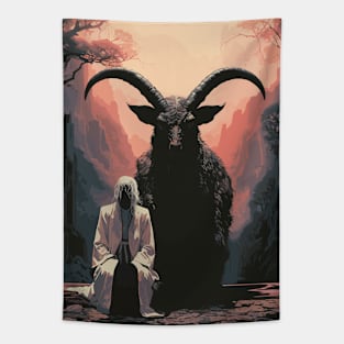 Baphomet and the priest Tapestry