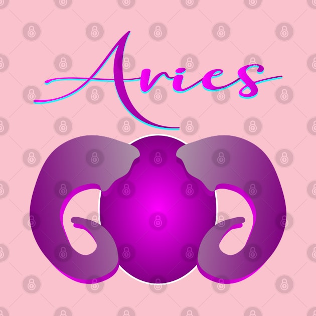 Astrology Zodiac Sign Aries by MINIMALARTSTORY