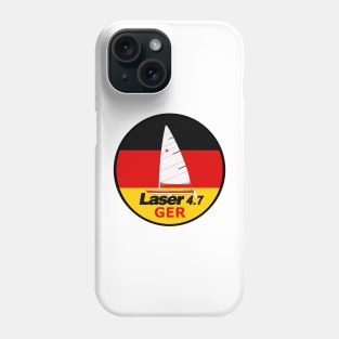 laser class sailboat on flag Germany Phone Case