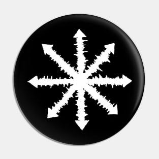 Spiky Chaos Star (White) Pin