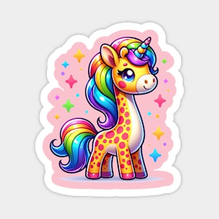 Rainbow Giraffe Unicorn Magnet