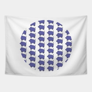 Very Peri Periwinkle Blue Pig Pattern Color of the Year 2022 Tapestry