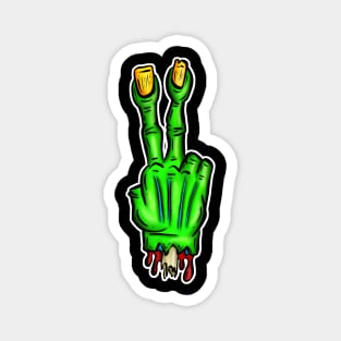 Zombie Two Finger Salute Magnet