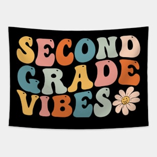 Second grade Vibes - 2nd Grade Team Retro 1st Day of School Tapestry