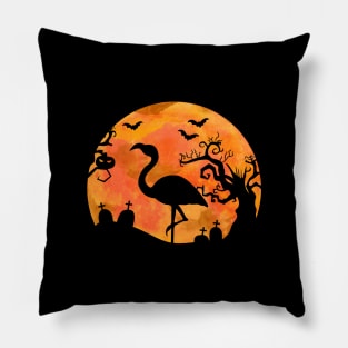 Happy Flamingoween Gift for a Halloween Flamingo Lover graphic Pillow