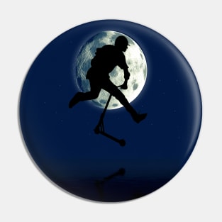 Night Scootering - Scooter Rider Pin