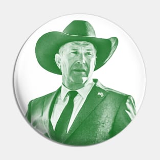 Kevin Costner // green solid style Pin