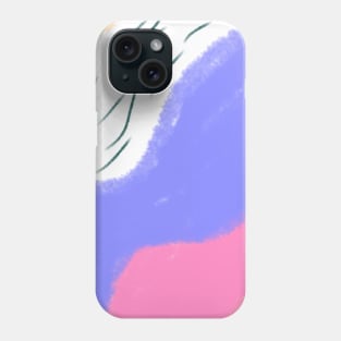 Pink yellow purple watercolor art design Phone Case