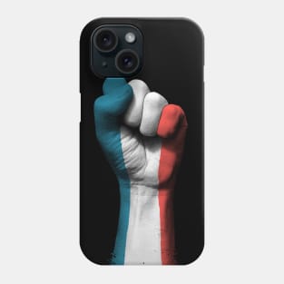 Flag of France on a Raised Clenched Fist Phone Case