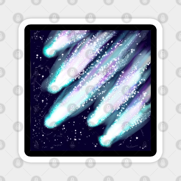 Meteor shower Magnet by MikeMeineArts